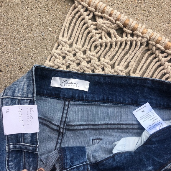 New Plus Size Kancan Jean Shorts High Rise Bermuda Size 36 - Picture 6 of 7